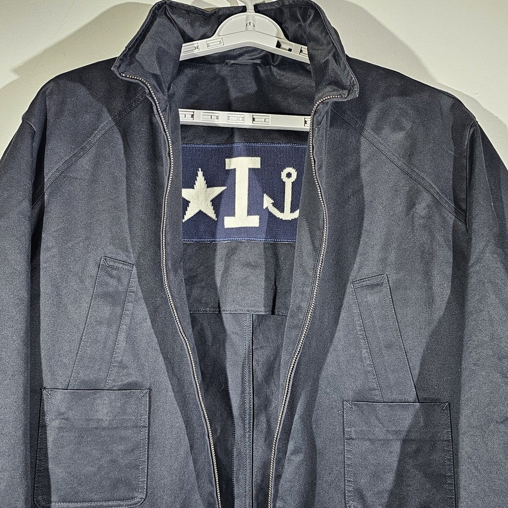 Iceberg Classic Field Coat Men's Size XL EUR 50 Vintage Jacket With Hood Black